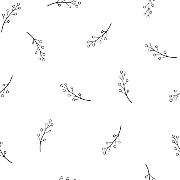 Нежный Цветочный Узор Цветочный Векторный Рисунок Лечебные Травы — стоковый вектор