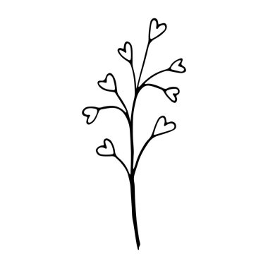 Sosyal medya hikayesi için çiçek el çizimi simgesi