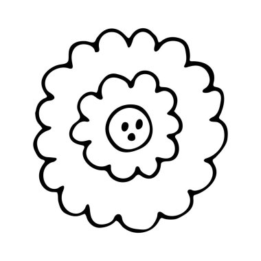 Çiçekli el sosyal medya hikayesi için karalama ikonu çizdi