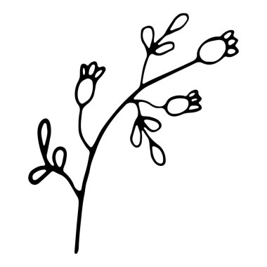 Sosyal medya hikayesi için çiçek el çizimi simgesi