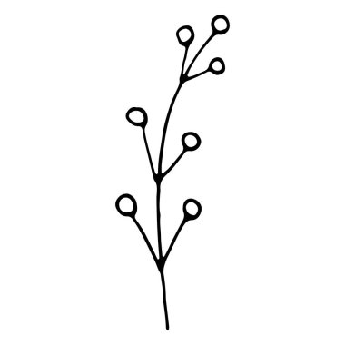 Sosyal medya hikayesi için çiçek el çizimi simgesi