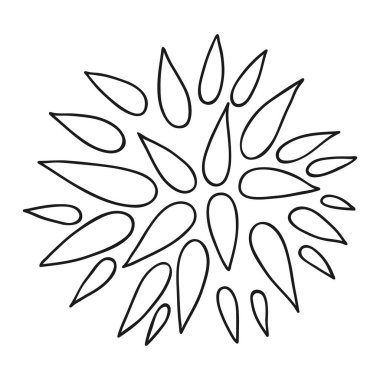 Mehendi Henna dövme karalama stili. Vektör çizimi mi? El çizimi çiçek karalaması