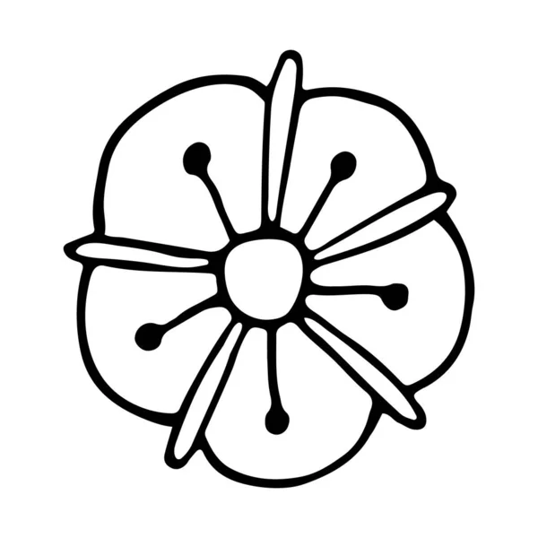 Enveloppe Highlight Icône Mehendi Henna Tatouage Style Doodle — Image vectorielle