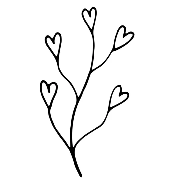 ソーシャルメディアの物語のための花の手描きのドアアイコン — ストックベクタ
