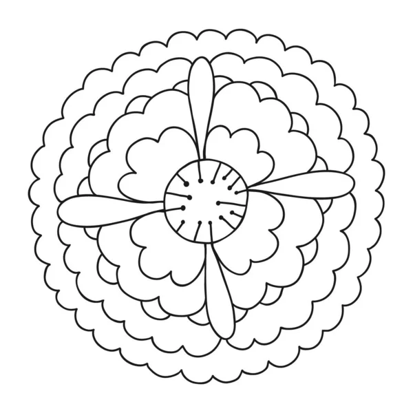 Element Loga Flower Line Art — Stockový vektor