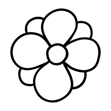 Sosyal ağ haber simgesi. Çizgi sanatı veya dış hatlarda botanik vektörü. Sevimli tek el bitkisel element çizmiş.