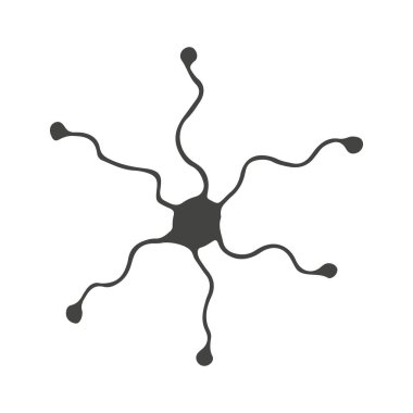 Virüs ve bakteri el çizimi ikonu. Bakteriyel mikroorganizma el çizimi karalama simgesi.