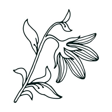 Çiçek hattı sanat logosu ögesi