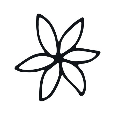 Çizgi sanatı veya ana hatlarında botanik vektörü.