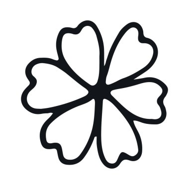 El çizimi çiçek karalaması. Yonca, elle çizilmiş resim