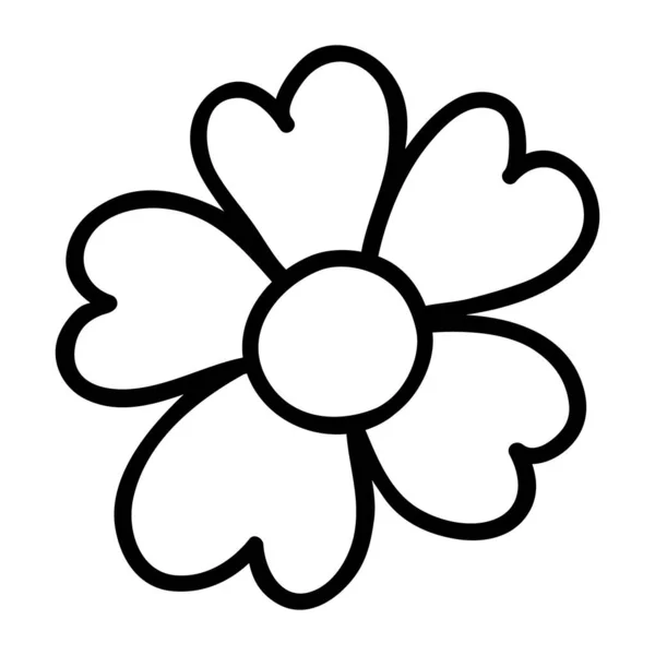 Element Logo Sztuki Linii Kwiatów — Wektor stockowy