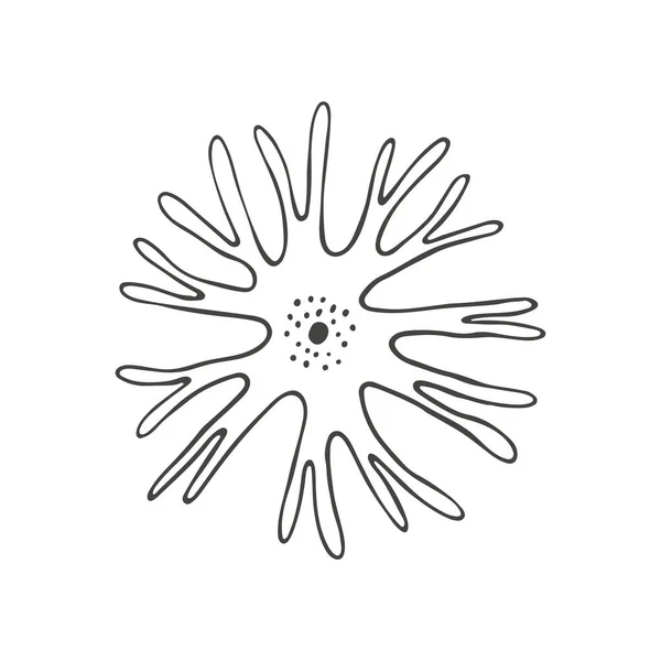 病毒或细菌手绘图标 手绘Covid 2019 Coronavirus示例 — 图库矢量图片