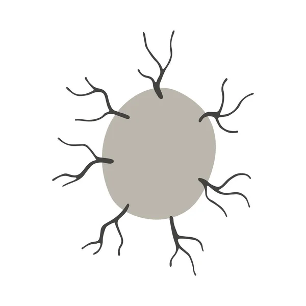 Icono Microbio Virus Contorno Dibujado Mano Estilo — Vector de stock