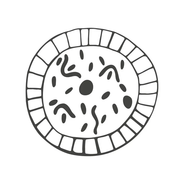 Dessiné Main Covid 2019 Coronavirus Illustration — Image vectorielle