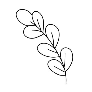 Yapraklı el yapımı dekoratif dal