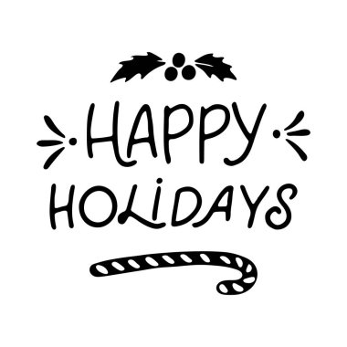 El Yazması Mürekkep Mektubu. Kış tatili için el yazması mektuplar. Kış tatili için el yazması bir yazı. Mutlu tatiller.