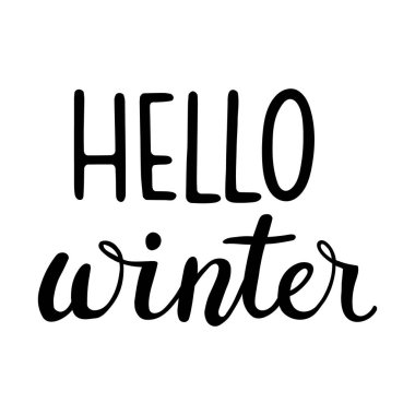 El Yazması Mürekkep Mektubu. - Merhaba Winter. El çizimi harf metni 