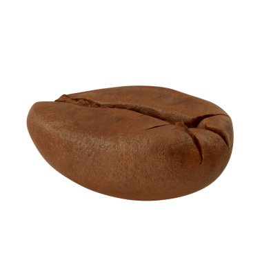 Bir kahve çekirdeği. 3B illüstrasyon