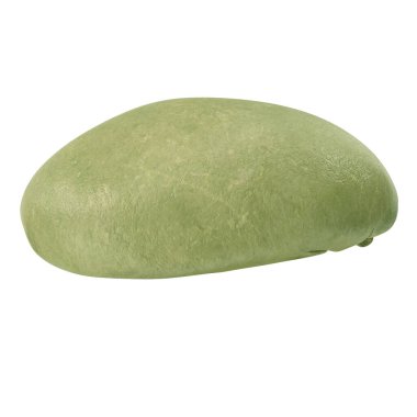 Gerçekçi yeşil kahve çekirdeği, 3 boyutlu.