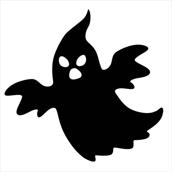 Призрачный Силуэт Таинственный Призрак Хэллоуина — стоковый вектор