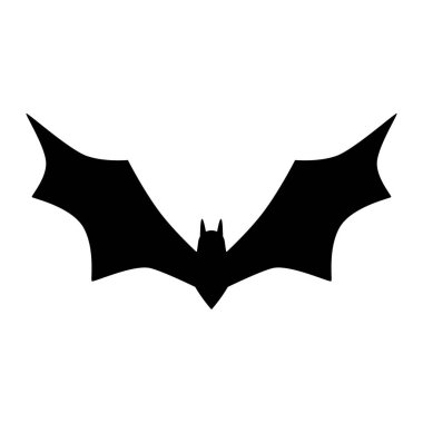 Cadılar Bayramı yarasası Siyah silueti