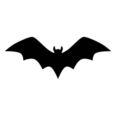 Cadılar Bayramı yarasası Siyah silueti