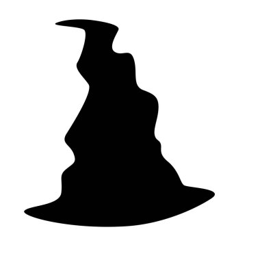 Cadı şapkasının siyah silueti
