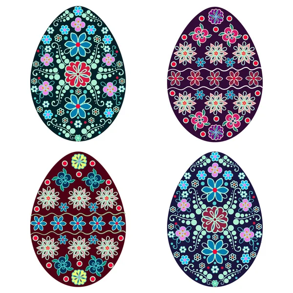 Set Huevo de Pascua, vector, multicolor — Archivo Imágenes Vectoriales