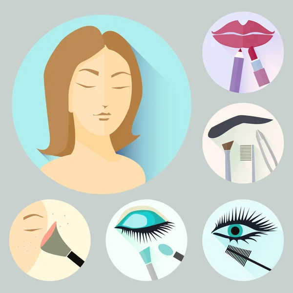 Iconos de maquillaje — Vector de stock