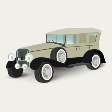 Retro araba vektör