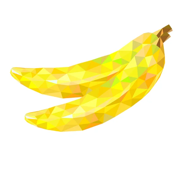 Banaan driehoeken, abstracte fruit, op een witte achtergrond — Stockvector