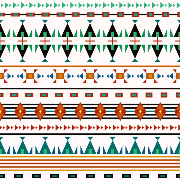 Etnik desen beyaz arka plan, sorunsuz arka plan, vektör çizim — Stok Vektör