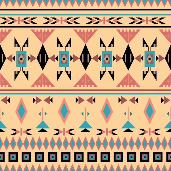 Američtí indiáni, bezešvé pattern, vektorové ilustrace — Stockový vektor