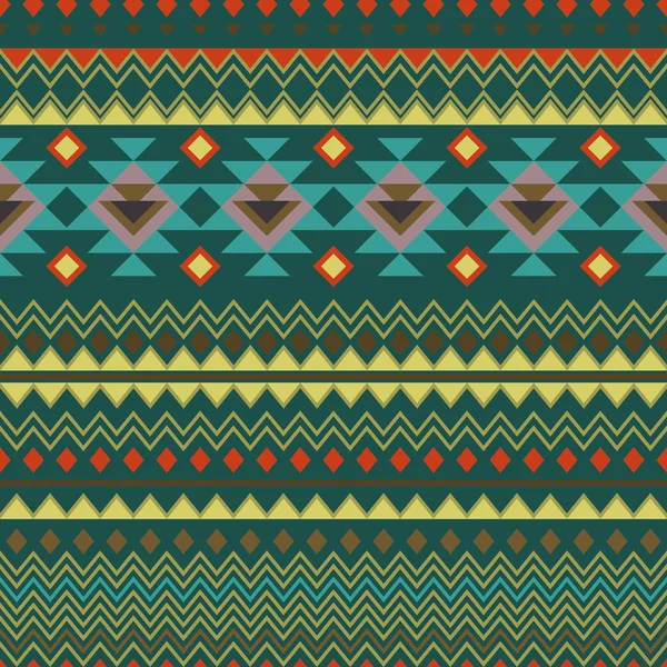 エスニック ・ スタイルで幾何学的なシームレス背景 — ストックベクタ