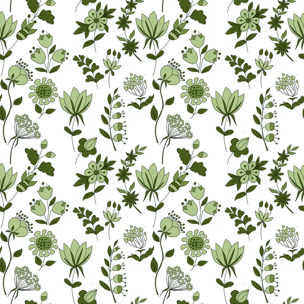 Nahtlose Muster Waldblumen — Stockvektor