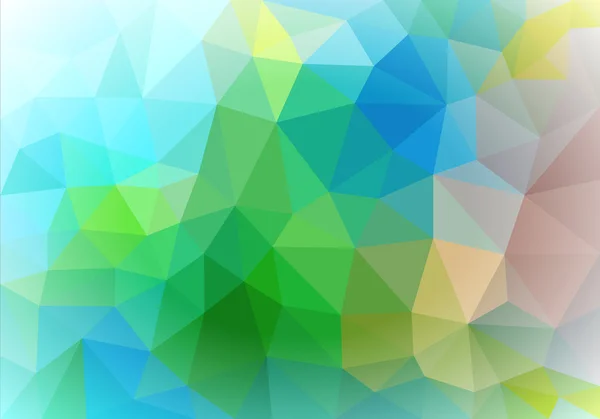 Πολύγωνο φόντο από διαφορετικά χρώματα τρίγωνα με ελαφριά co — Διανυσματικό Αρχείο