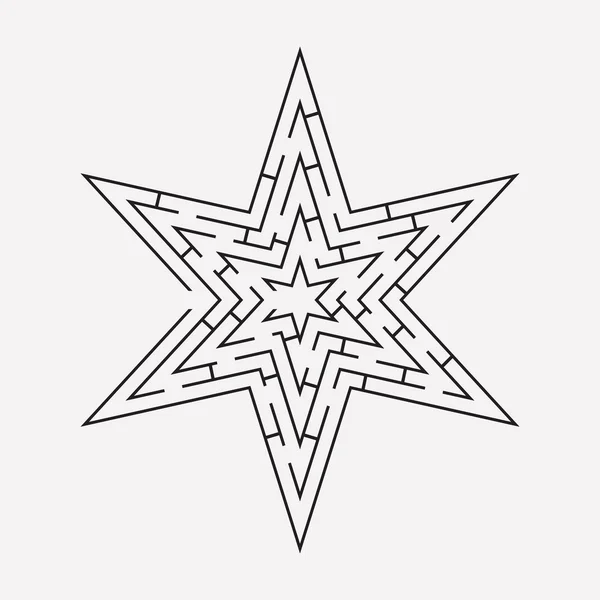 Labirent puzzle bir yıldız şekli