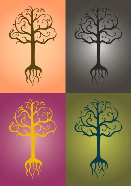 Streszczenie drzewo ilustracja wektorowa — Wektor stockowy