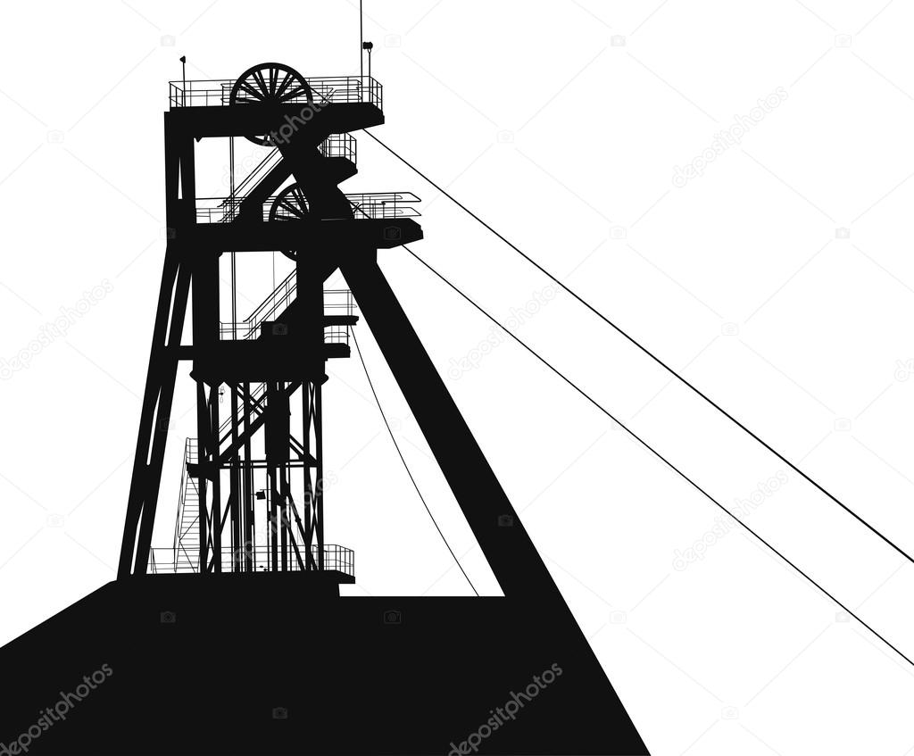 a tower for coal mining vector