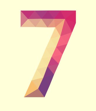 poli çokgen sayı rakam yedi düşük