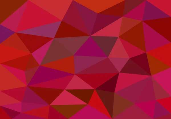 Niedrige Polygon Hintergrund Polygon 40 vierzig Schattierungen von Rot — Stockvektor