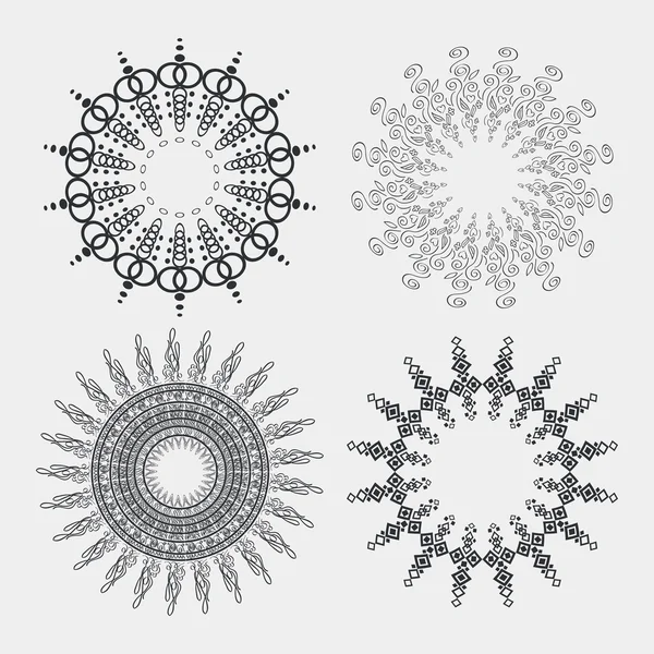 Voorraad Abstract Vector circulaire patroon van vier cirkels op de op — Stockvector