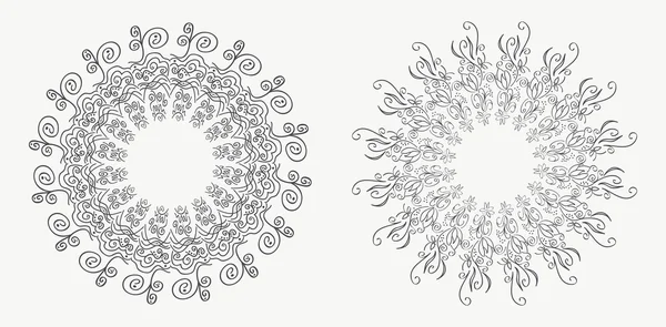 Абстрактный круговой шаблон из двух изображений на одном — стоковый вектор