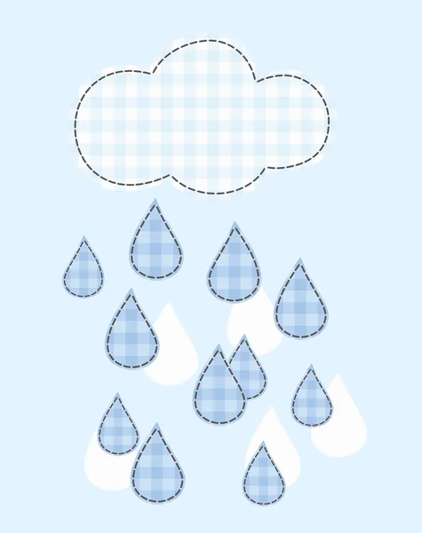 雨が雲からとびきりの水滴 — ストックベクタ