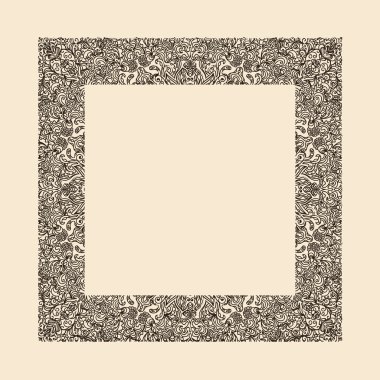 bileşik bir desen bukleler ve spiraller fotoğraf çerçevesi 2