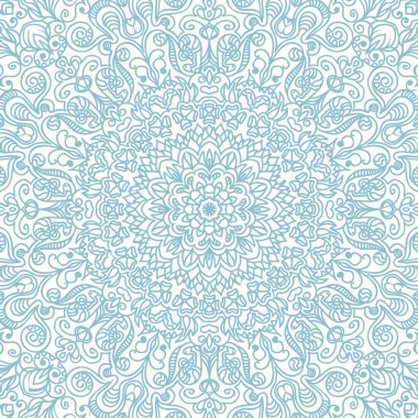 bukleler ve spiraller oluşan zor dairesel desen boyalı