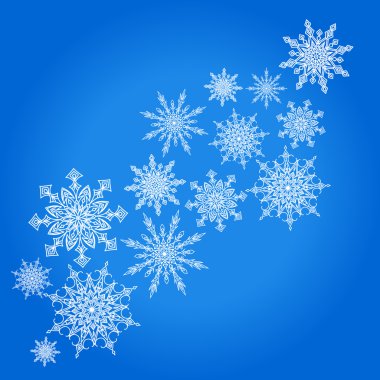 Uçan Kar taneleri hisse senedi Noel kartları için ayarla