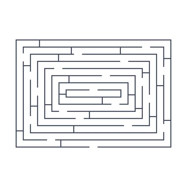 迷宫拼图迷宫矩形蓝白色 — 图库矢量图片