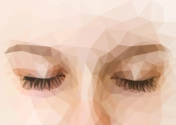 yüksek hassasiyetli poligonal gözler kapalı