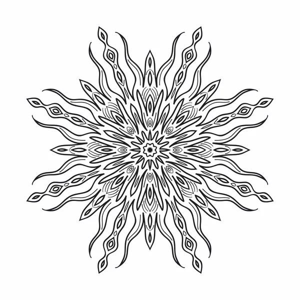 Motif radial rayon soleil étoile monochrome — Image vectorielle